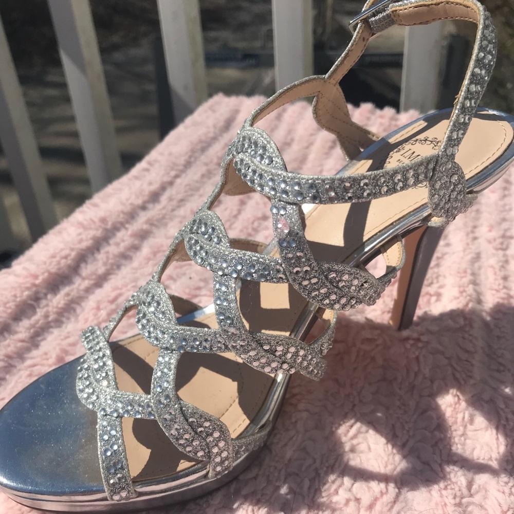 Showstopper Silver Sparkly Heels